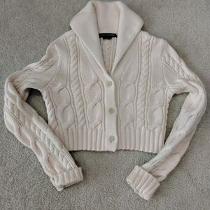 Ralph Lauren Cream Cable Knit Cardigan